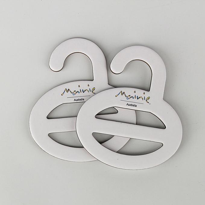 Customized White Rigid Cardboard Scarf Hangers For Closet