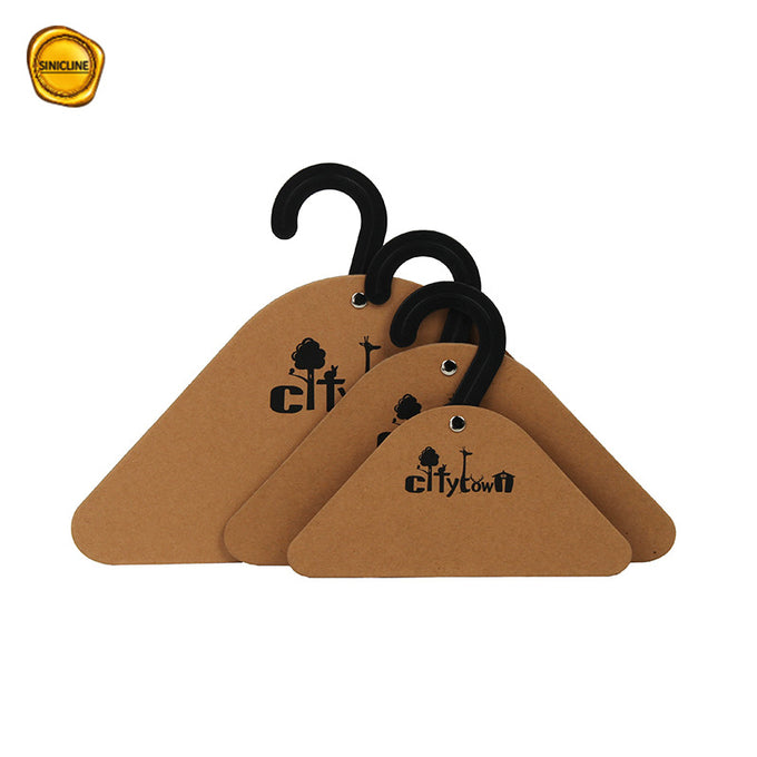 Customized Cardboard Hanger With Plastic Hook For Pet Clothes