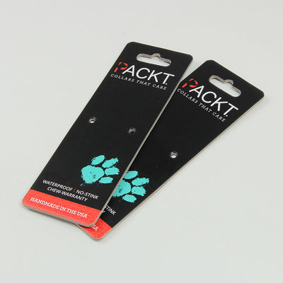 Custom Design Full Color Printing Thick Board Paper Hanger For Pet Dog Collars