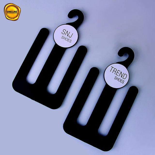 Embossed Foil Printing Logo Custom Plastic Hangers 2mm 2.5mm Thick