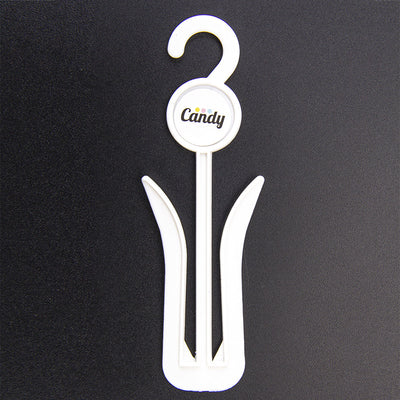 9*19.5CM GRS White Custom Plastic Hangers For Shoes