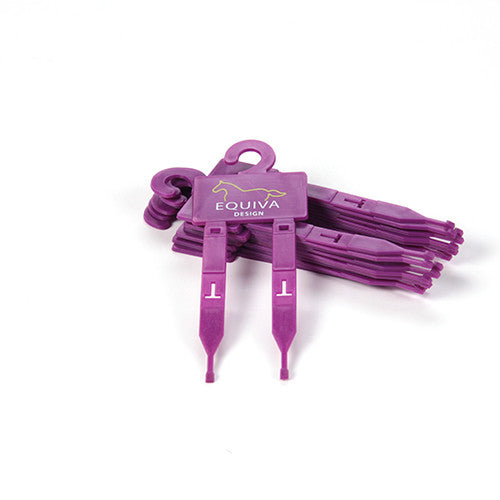 ODM Purple Plastic Belt Hangers With Two Tails For Horse Equipment