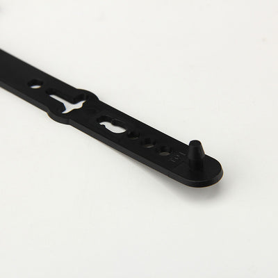 Foil Stamping Black Plastic Belt Hangers With Flexible Tail