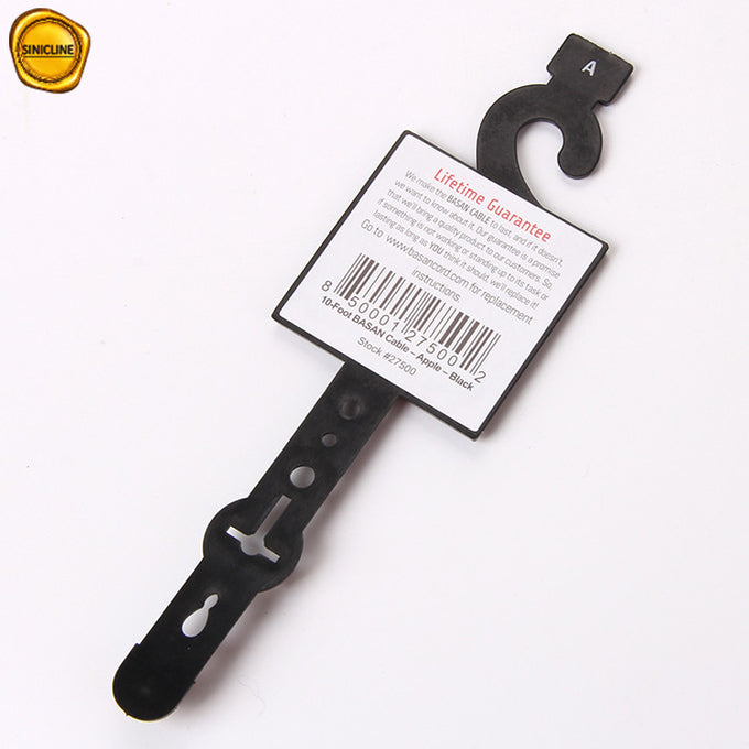 52mmx158mm Anti Slip Plastic Belt Hanger With Sticker