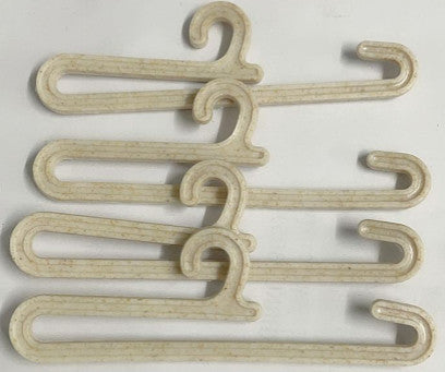 90mm*25mm Eco Wheat Straw Plastic Sock Hooks Nature Color Small Plastic Hanger