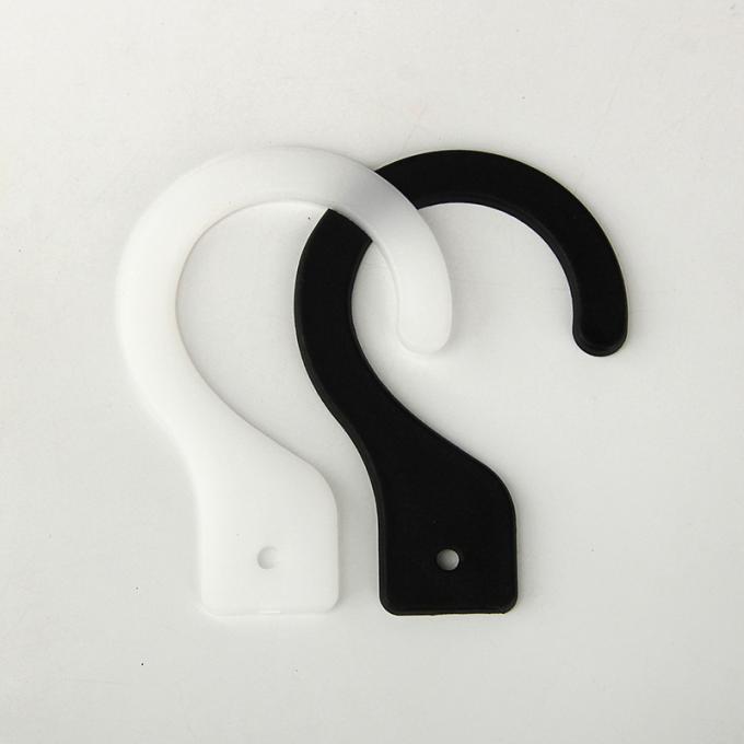Simple White Black Solid Color Small Plastic Hooks Without Logo