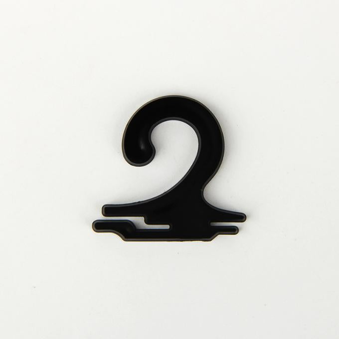 2mm 2.5mm Thick PE Black Plastic Hooks Silkscreen Printing