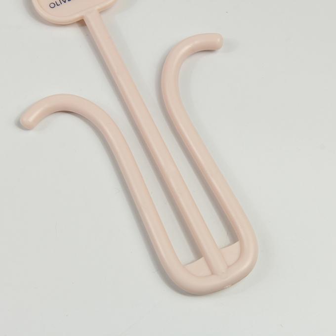 Naked Pink Custom Logo Printing Plastic Shoes Hanger For Women's Footwear