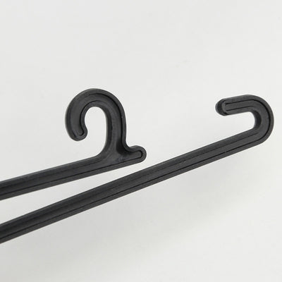 105*23mm Embossed Logo Black Plastic Sock Hangers Wide Application