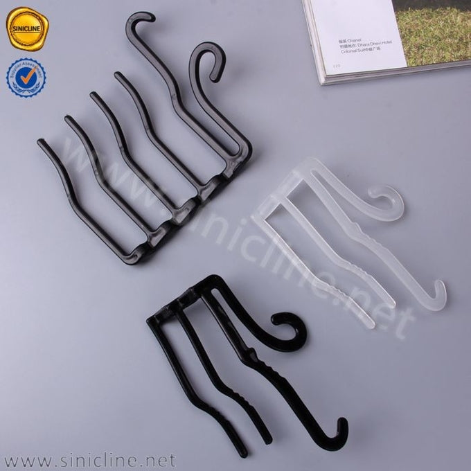 102mmx22mm Custom 3 Legs Black Plastic Clothes Hanger For Socks