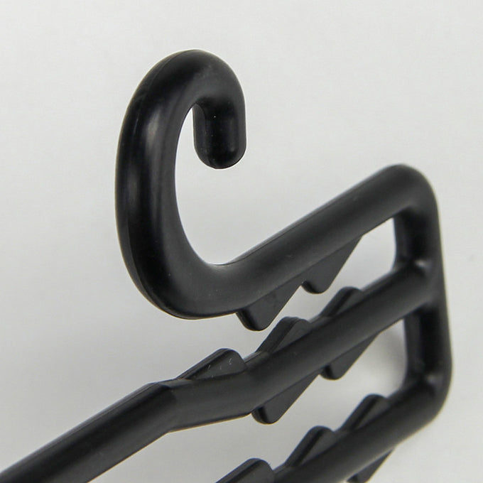 102mmx22mm Custom 3 Legs Black Plastic Clothes Hanger For Socks