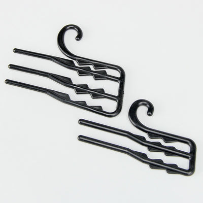 102mmx22mm Custom 3 Legs Black Plastic Clothes Hanger For Socks