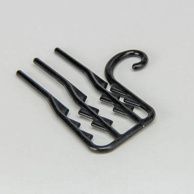 102mmx22mm Custom 3 Legs Black Plastic Clothes Hanger For Socks