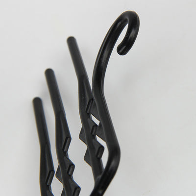 102mmx22mm Custom 3 Legs Black Plastic Clothes Hanger For Socks