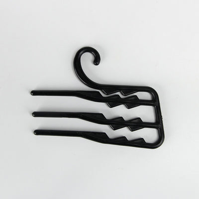 11*8.5cm Mold Cost Free Black 3 Pairs Display Plastic Hangers For Socks