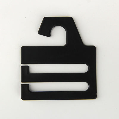 Cintres en plastique noirs faits sur commande de lien de picoseconde de 6.1*7.4CM avec le logo