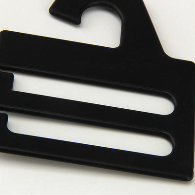 Black PS Hook Display Plastic Tie Hangers 6.1X7.4CM Customized Logo Accept