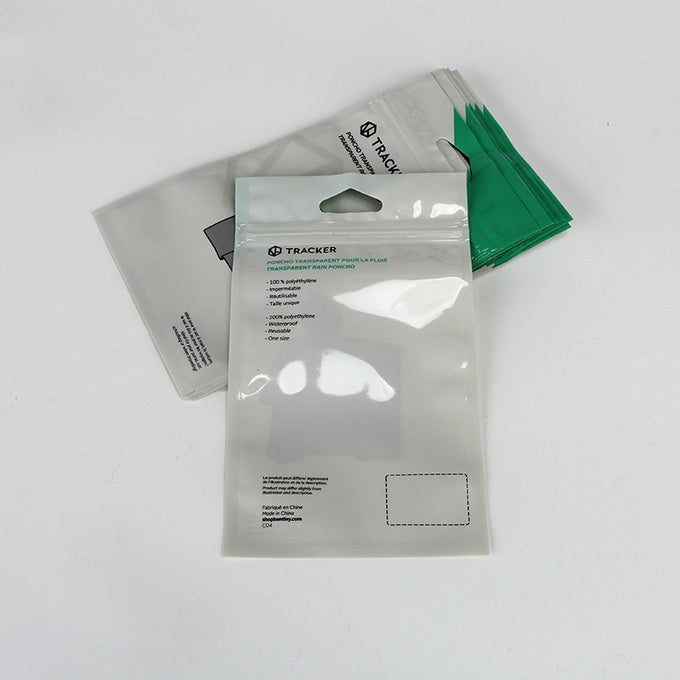 Hot Seal Opening 13*20cm HDPE Polybag Header Card For Raincoat