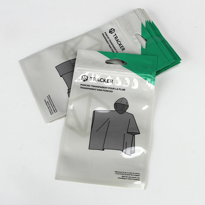 Hot Seal Opening 13*20cm HDPE Polybag Header Card For Raincoat