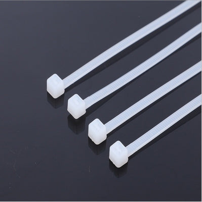 Self Locking White Nylon Cable Ties 3.6mmX200mm Nylon 66 Cable Ties