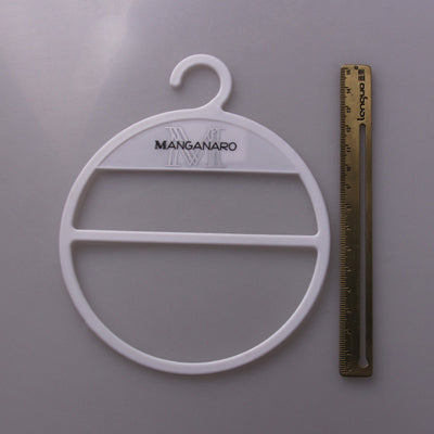 White Oval Plastic Scarf Hangers