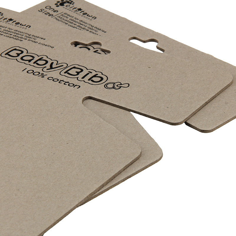 Eco-Friendly Customizable Cardboard Hanger Designed for Trendy Baby Bibs