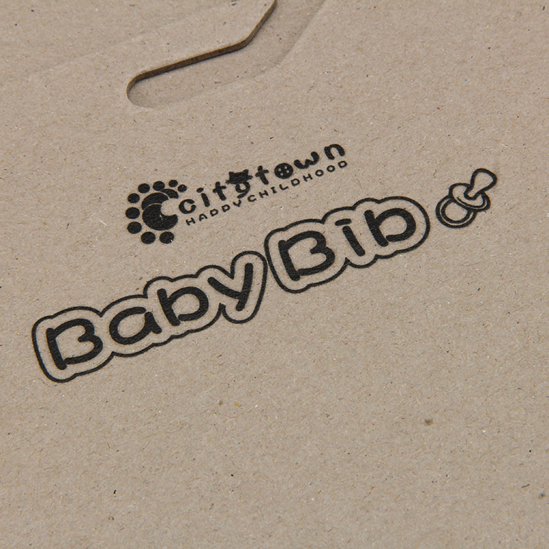 Custom Cardboard Hanger for Displaying Baby Bibs in Retail Stores