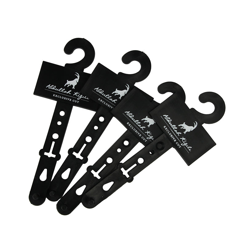 Customized Logo Plastic Belt Hangers For Closet and Retail Display