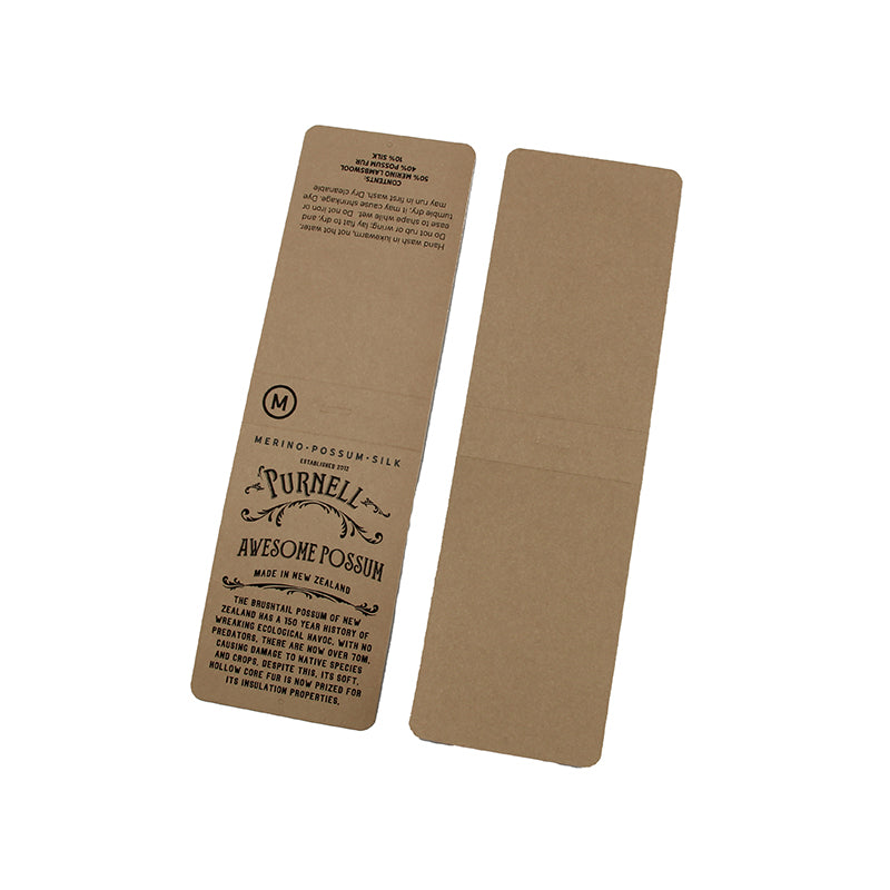 Custom Kraft Paper Glove Hanger Eco Friendly Hanging Card for Retail Packaging